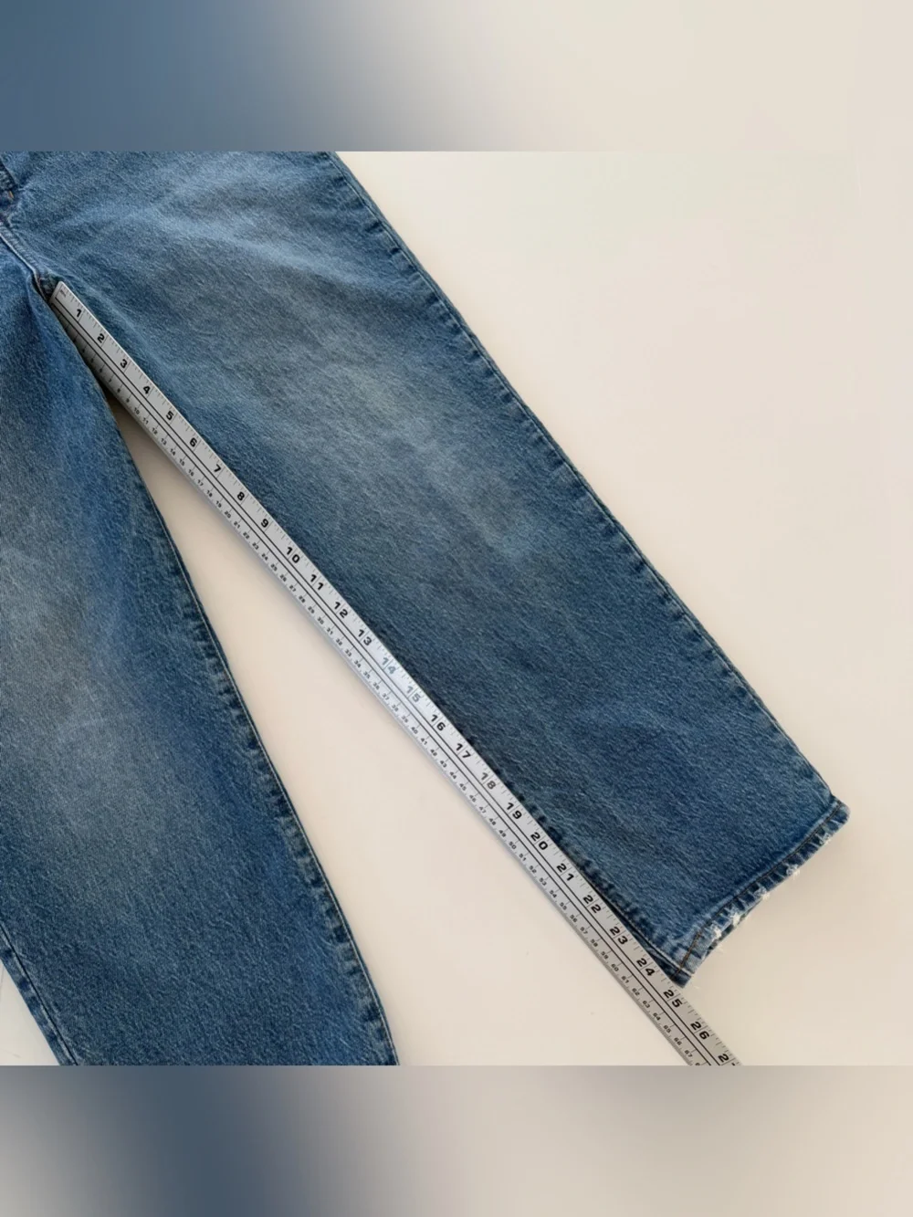Madewell Jeans Womens 32 Petite Classic Straight Ankle Crop High Rise